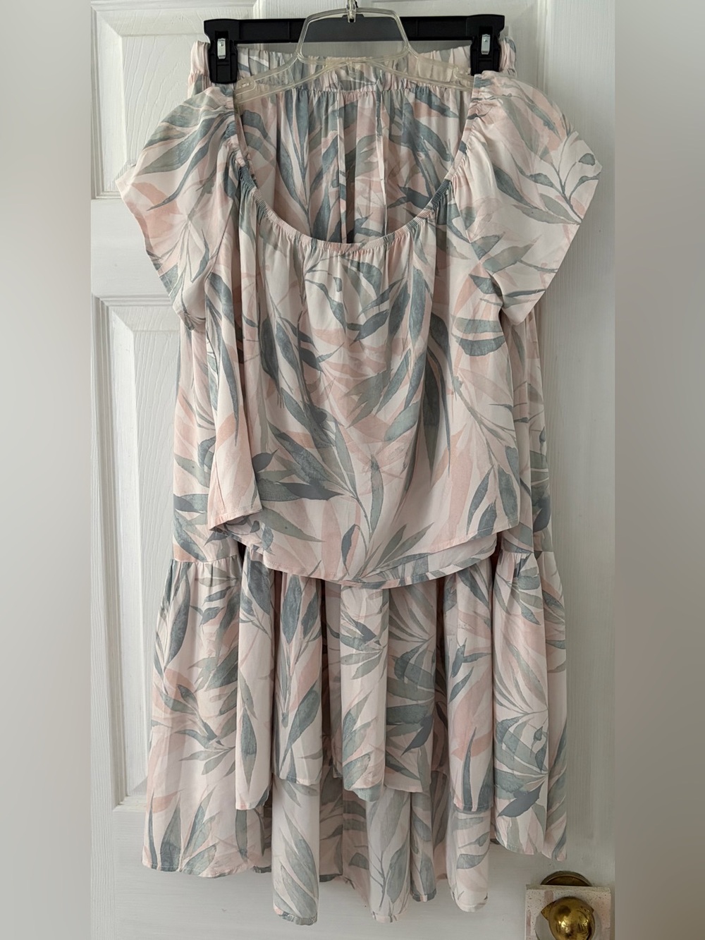 Z Supply Pastel Pink and Sage Floral Set